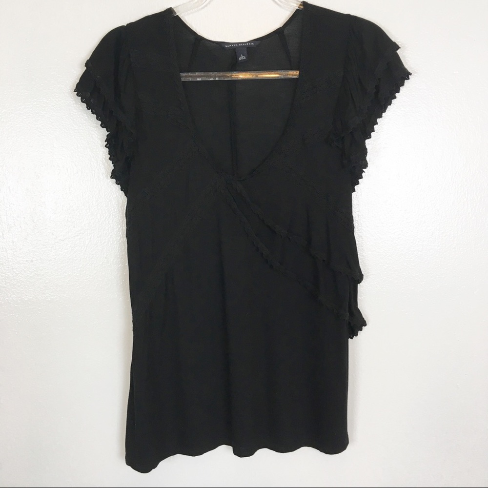 Banana Republic | Ruffle Short Sleeve Blouse